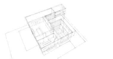 soyut mimari duvar kağıdı tasarımı, dijital konsept arkaplan