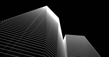 soyut mimari duvar kağıdı tasarımı, dijital konsept arkaplan