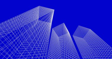 soyut mimari duvar kağıdı tasarımı, dijital konsept arkaplan