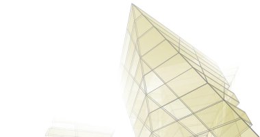 Mimari sanat konseptinde soyut çizgiler, minimum geometrik şekiller. 