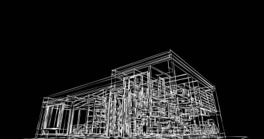 soyut mimari duvar kağıdı tasarımı, dijital konsept arkaplan