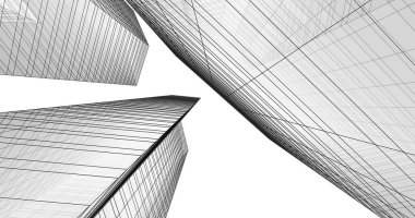 soyut mimari duvar kağıdı tasarımı, dijital konsept arkaplan