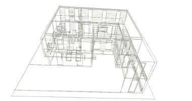 soyut mimari duvar kağıdı tasarımı, dijital konsept arkaplan