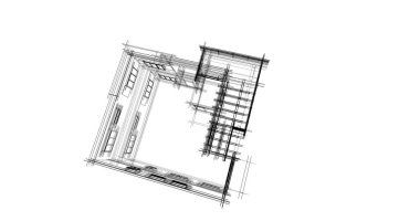 soyut mimari duvar kağıdı tasarımı, dijital konsept arkaplan