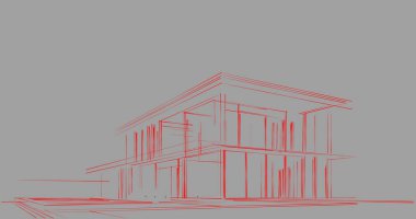 soyut mimari duvar kağıdı tasarımı, dijital konsept arkaplan