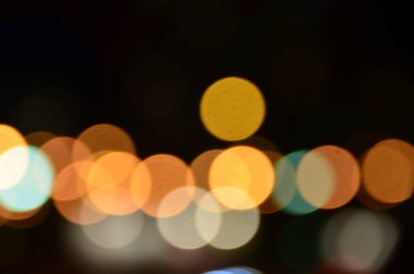 Bulanık soyut ışıklar gece şehrin arka planı