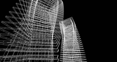 soyut mimari duvar kağıdı tasarımı, dijital konsept arkaplan