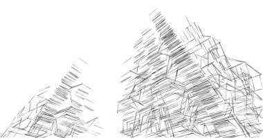 soyut mimari duvar kağıdı tasarımı, dijital konsept arkaplan