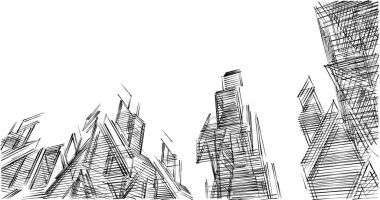 soyut mimari duvar kağıdı tasarımı, dijital konsept arkaplan