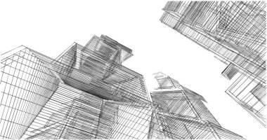 soyut mimari duvar kağıdı tasarımı, dijital konsept arkaplan