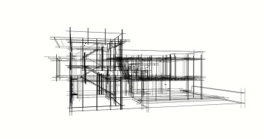 minimal geometrik şekiller, mimari çizgiler