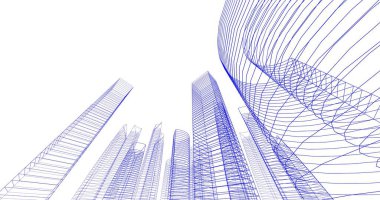 soyut mimari duvar kağıdı tasarımı, dijital konsept arkaplan