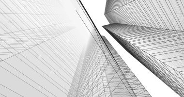 soyut mimari duvar kağıdı tasarımı, dijital konsept arkaplan