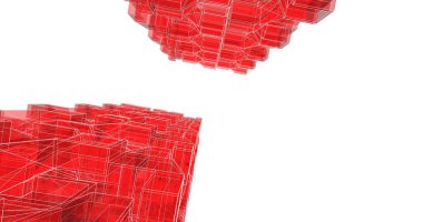 soyut mimari duvar kağıdı tasarımı, dijital konsept arkaplan