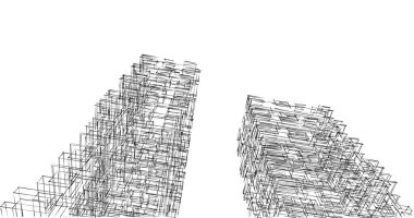 soyut mimari duvar kağıdı tasarımı, dijital konsept arkaplan