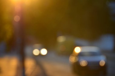 Bulanık şehir. Renkli soyut arkaplan