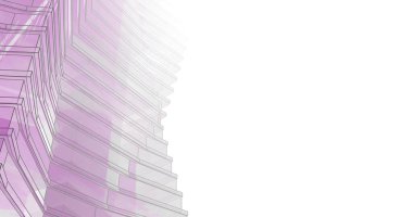 Mimari sanat konseptinde soyut çizgiler, minimum geometrik şekiller. 