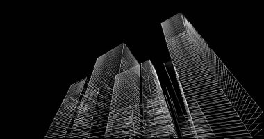 soyut mimari duvar kağıdı tasarımı, dijital konsept arkaplan