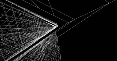 soyut mimari duvar kağıdı tasarımı, dijital konsept arkaplan