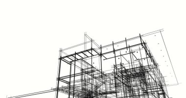 soyut mimari duvar kağıdı tasarımı, dijital konsept arkaplan