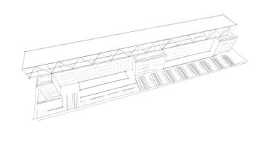 soyut mimari duvar kağıdı tasarımı, dijital konsept arkaplan