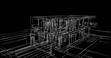 soyut mimari duvar kağıdı tasarımı, dijital konsept arkaplan