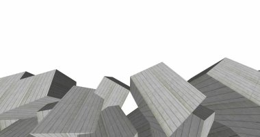 Mimari sanat konseptinde soyut çizgiler, minimum geometrik şekiller. 