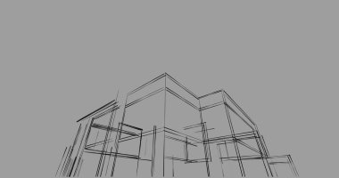 soyut mimari duvar kağıdı tasarımı, dijital konsept arkaplan