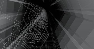 soyut mimari duvar kağıdı tasarımı, dijital konsept arkaplan