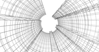 soyut mimari duvar kağıdı tasarımı, dijital konsept arkaplan