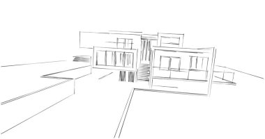 soyut mimari duvar kağıdı tasarımı, dijital konsept arkaplan