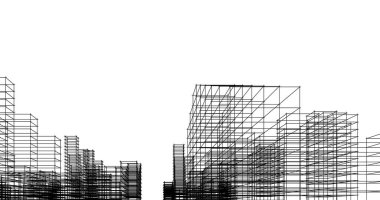 soyut mimari duvar kağıdı tasarımı, dijital konsept arkaplan