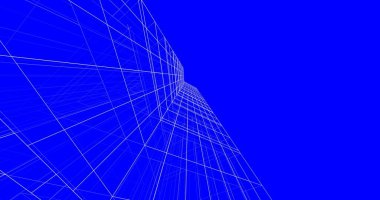 Mimari sanat konseptinde soyut çizgiler, minimum geometrik şekiller. 