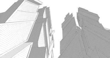 soyut mimari duvar kağıdı tasarımı, dijital konsept arkaplan