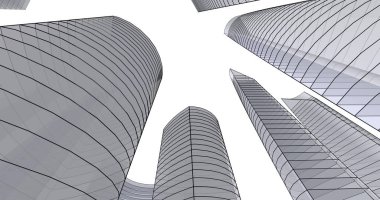 soyut mimari duvar kağıdı tasarımı, dijital konsept arkaplan