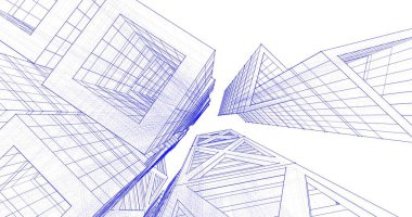 soyut mimari duvar kağıdı tasarımı, dijital konsept arkaplan