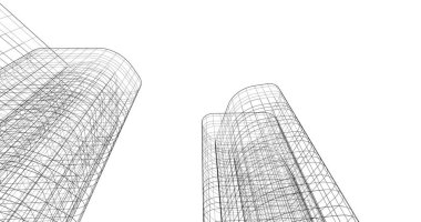 soyut mimari duvar kağıdı tasarımı, dijital konsept arkaplan