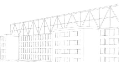 soyut mimari duvar kağıdı tasarımı, dijital konsept arkaplan