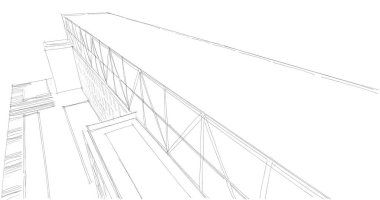 soyut mimari duvar kağıdı tasarımı, dijital konsept arkaplan