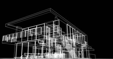 soyut mimari duvar kağıdı tasarımı, dijital konsept arkaplan