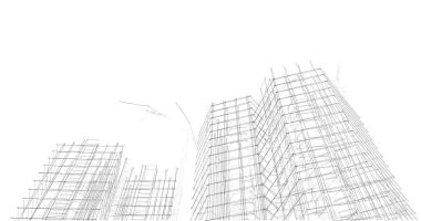 soyut mimari duvar kağıdı tasarımı, dijital konsept arkaplan