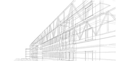 soyut mimari duvar kağıdı tasarımı, dijital konsept arkaplan