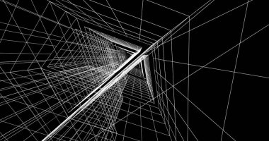 soyut mimari duvar kağıdı tasarımı, dijital konsept arkaplan