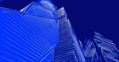 soyut mimari duvar kağıdı tasarımı, dijital konsept arkaplan