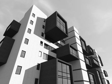 soyut mimari duvar kağıdı tasarımı, dijital konsept arkaplan