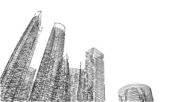 soyut mimari duvar kağıdı tasarımı, dijital konsept arkaplan