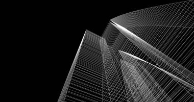 soyut mimari duvar kağıdı tasarımı, dijital konsept arkaplan