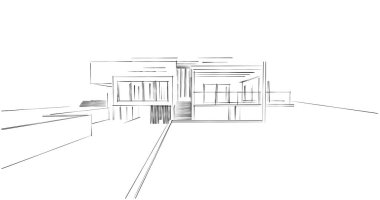 soyut mimari duvar kağıdı tasarımı, dijital konsept arkaplan