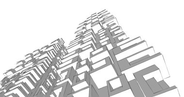 soyut mimari duvar kağıdı tasarımı, dijital konsept arkaplan