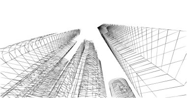 soyut mimari duvar kağıdı tasarımı, dijital konsept arkaplan